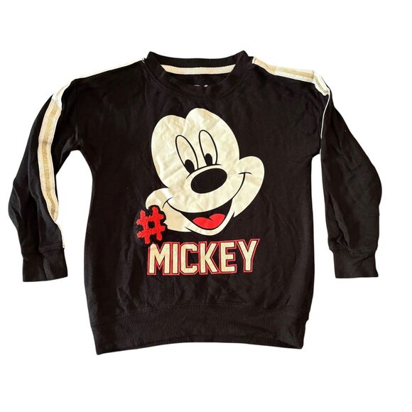 Disney Mickey Mouse Outfit Set Girls 3T Black Gray Gold 2 Piece Sweatshirt Tutu - Picture 5 of 9
